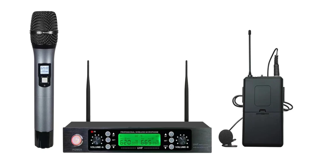 Wireless UHF Lavalier Lapel Headset Microphone Professional Stage Studio Digital Microphone