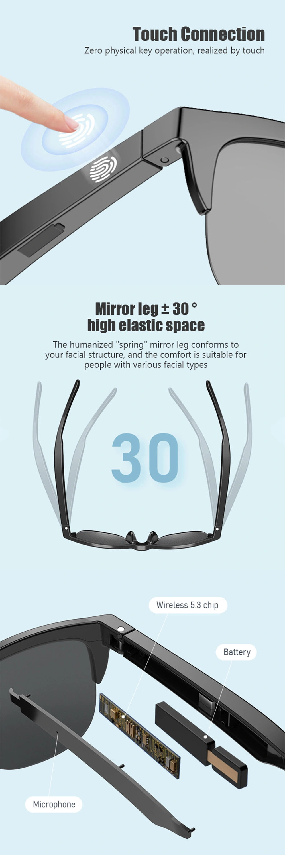 F06 Smart Sunglasses Talk Music Cycling Outdoor Bluetooth Sun Glasses