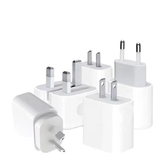 para Apple 20W Adaptador Carregador rápido Pd 3.0 UE/EUA/Reino Unido Adaptador de energia USB C Carregadores de parede para iPhone 14 PRO Max 13 12 11 X Bloqueio de telefone