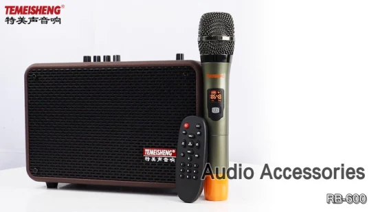 Alto-falante de madeira portátil Bluetooth Alto-falante de festa Caixa de som de áudio