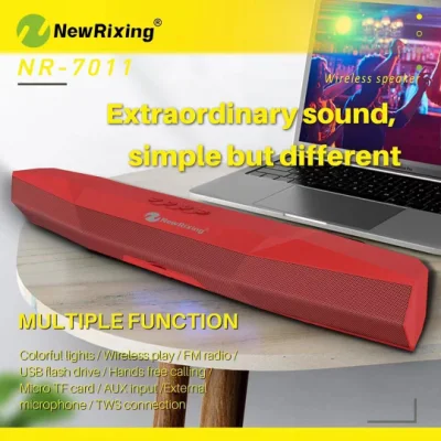 T20 Mini Soundbar Tws Alto-falante portátil estéreo sem fio Bluetooth à prova d'água para uso em mesa de computador