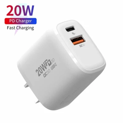 Pd 20W Original Cable Charger for iPhone 12 Mobile Phone Us EU Plug 20W USB-C Fast Charging Wall Charger Adapter