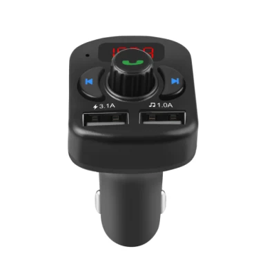Kit veicular Handsfree FM Transmissor Bluetooth 5.0 Kit veicular MP3 Player Dual USB Car Charger