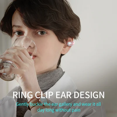 Novo fone de ouvido Bluetooth Yx08 orelha única não tipo intra-auricular clipe de ouvido estéreo verdadeiro sem fio estilo transfronteiriço folha de presente