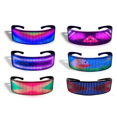 Óculos de LED Bluetooth com controle de APP Óculos brilhantes unissex para festas
